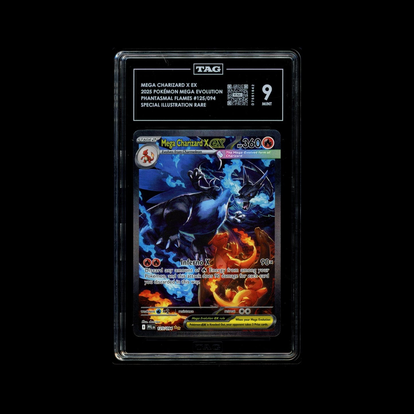 TAG 9 - MEGA CHARIZARD X EX - PHANTASHMAL FLAMES