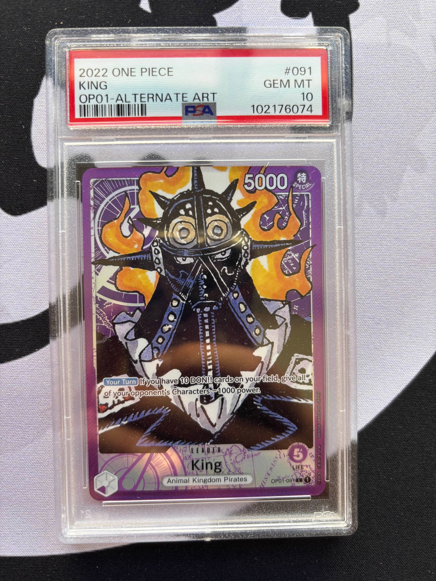 PSA 10 - King Leader Alternate Art - OP01