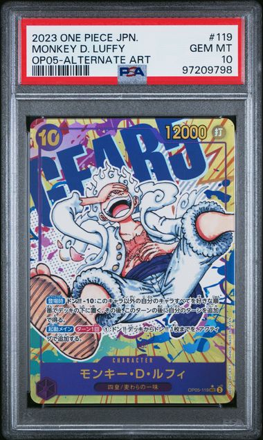 PSA 10 - Sequential Monkey D Luffy - OP05 Awakening of a New Era