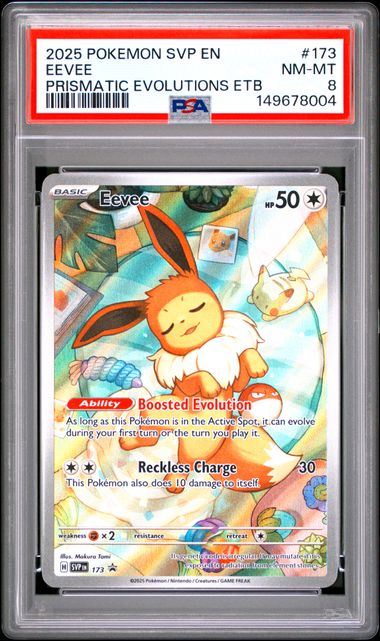 PSA 8 Eevee - Prismatic Evolution Elite Trainer Box Promo