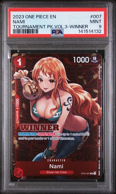 PSA 9 : NAMI TOURNAMENT PK.VOL.3-WINNER - ONE PIECE PROMOS