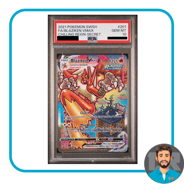 Blaziken VMAX Full Art Chilling Reign Secret PSA 10