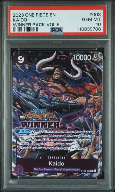 PSA 10 KAIDO WINNER PACK VOL.5 - ONE PIECE PROMOS