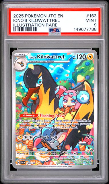 PSA 9 Iono's Kilowattrel Illustration Rare Journey Together