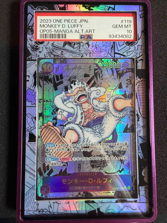 PSA 10 - Monkey D Luffy Manga Alt Art - OP05 Awakening of a New Era - One Piece Card Game Japanese