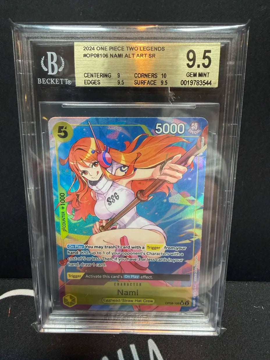 BGS 9.5: NAMI - ALTERNATE ART OP08 TWO LEGENDS JAPANESE