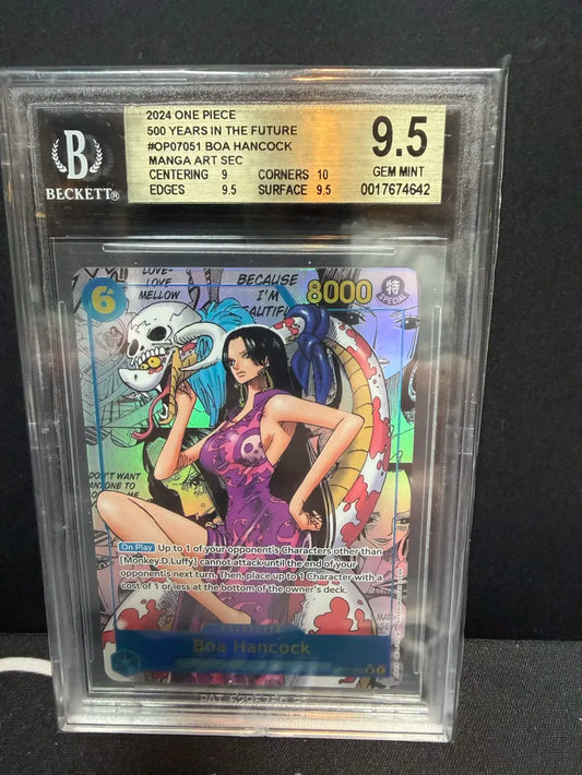 BGS 9.5 - BOA HANCOCK - MANGA RARE OP07 500 YEARS IN THE FUTURE ENGLISH