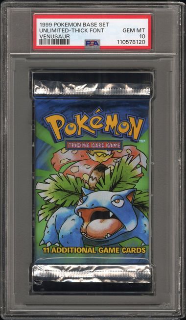 PSA 10 Pokemon TCG Sequential Base Set Unlimited Thick Font Venusaur, Charizard, Blastoise
