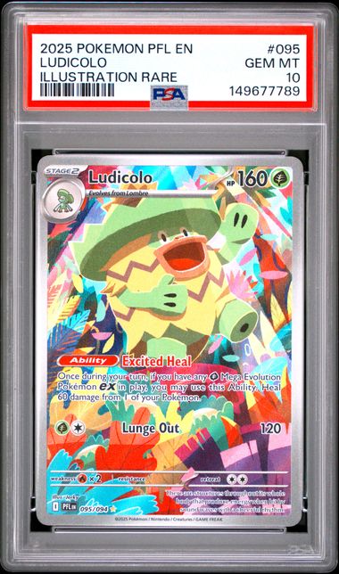 PSA 10 Ludicolo - Phantasmal Flames Illustration Rare