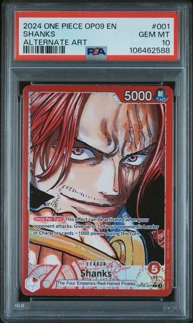 PSA 10 - SHANKS LEADER - OP09 EMPERORS OF THE NEW WORLD