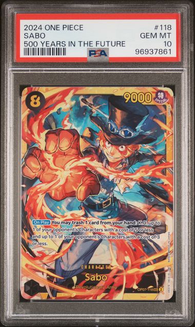 PSA 10 - 2024 ONE PIECE OP07-500 YEARS IN THE FUTURE #118 SABO