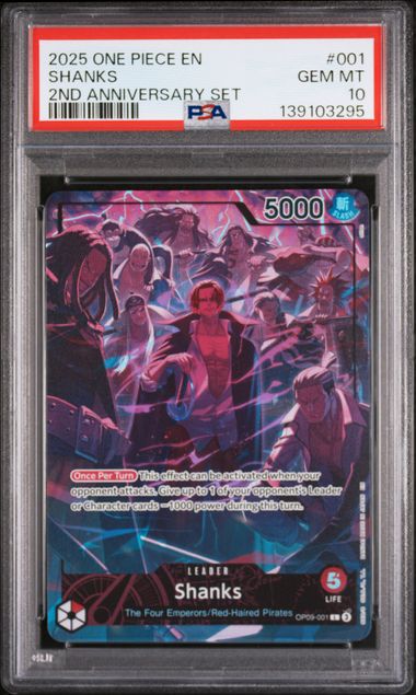 PSA 10 : SHANKS - ONE PIECE ENGLISH VERSION 2ND ANNIVERSARY SET
