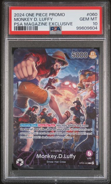 PSA 10 - PROMOS #060 MONKEY D. LUFFY PSA MAGAZINE EXCLUSIVE