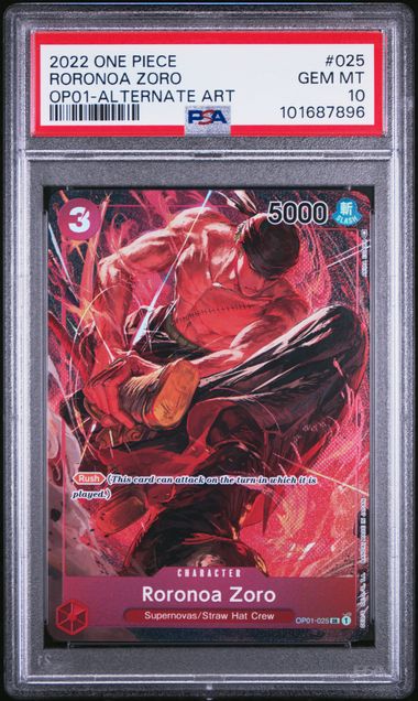 PSA 10 : Roronoa Zoro - ONE PIECE OP01-ROMANCE DAWN