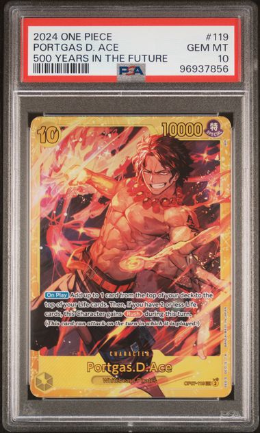 PSA 10 - 2024 ONE PIECE OP07-500 YEARS IN THE FUTURE #119 PORTGAS D. ACE
