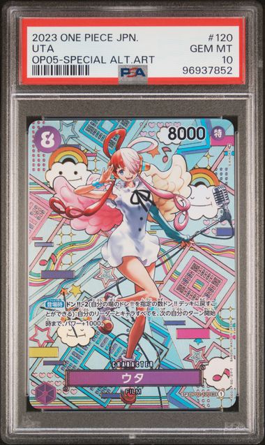 PSA 10 - JAPANESE OP05-AWAKENING OF THE NEW ERA #120 UTA SPECIAL ALTERNATE ART