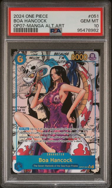 PSA 10 - English Boa Hancock Manga Rare - OP07 500 YEARS IN THE FUTURE